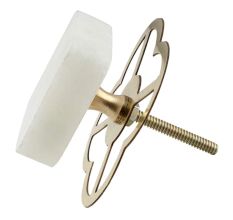 White Stone Square Cabinet Knobs
