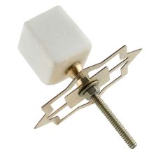 White Stone Square Dresser Knobs
