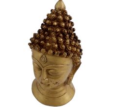 Brass Buddha Head Statue Showpiece