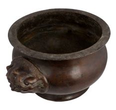Bras Indoor Planter Two Sided Dragon Side Statue
