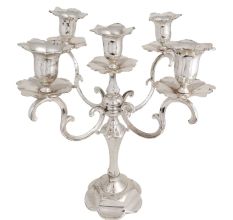 Brass 5 Candlestick Holder Branch Design