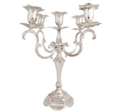 Brass 5 Candlestick Holder Branch Design