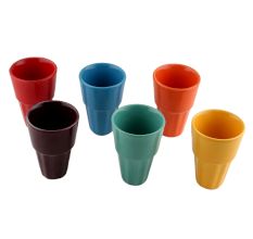 Handcraft Ceramic Multicolour Tea Cups in Set of 6