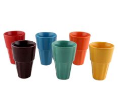 Handcraft Ceramic Multicolour Tea Cups in Set of 6