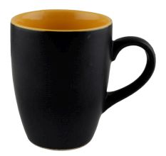 Handcraft Decorative Ceramic Coffee Mug In Black & Yellow