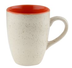 Designer Handcraft Ceramic White & Orange Coffee Mug
