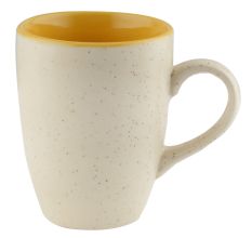 Decorative Handcraft Ceramic White & Yellow Coffee Mug