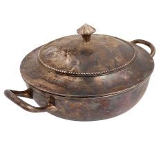 Brass Rice Serving Pot With Lid And Handles