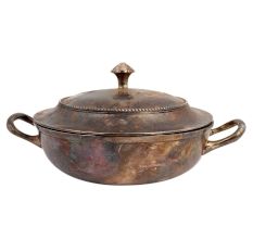 Brass Rice Serving Pot With Lid And Handles