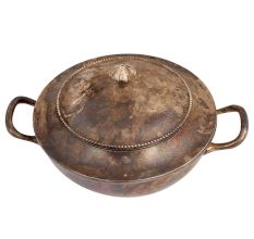 Brass Rice Serving Pot With Lid And Handles