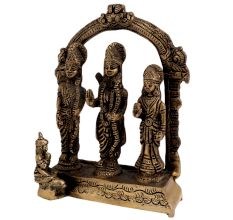 Engraved Brass Ram Darbar Hindu Worship Statue