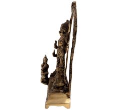 Engraved Brass Ram Darbar Hindu Worship Statue