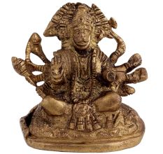Brass Patnchmukhi Lord Hanumanji Statue