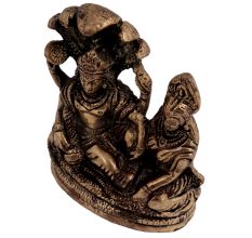 Brass Lord Vishnu With Goddess Laxmi resting On Sheshnag Showpiece