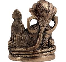 Brass Lord Vishnu With Goddess Laxmi resting On Sheshnag Showpiece
