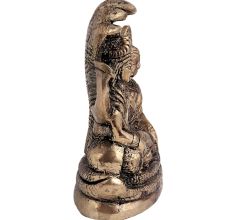 Brass Lord Vishnu With Goddess Laxmi resting On Sheshnag Showpiece