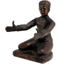 Brass English Statue Sitting With Open Hands
