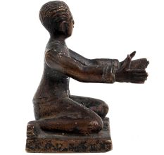 Brass English Statue Sitting With Open Hands
