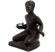 Brass English Statue With Two twisted rods