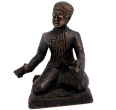 Brass English Statues Sitting Comfortably