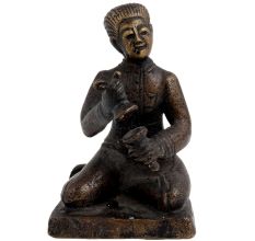 Brass English Gentlemen Sitting Holding Instrument
