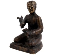 Brass English Gentlemen Sitting Holding Instrument