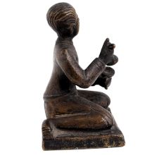 Brass English Gentlemen Sitting Holding Instrument