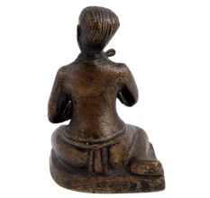 Brass English Gentlemen Sitting Holding Instrument