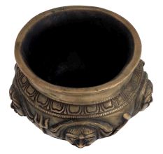 Brass Shiva Head Trishul Engraved Pot