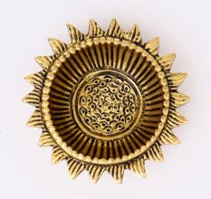 Hand crafted Sunflower Brass Oil Lamp