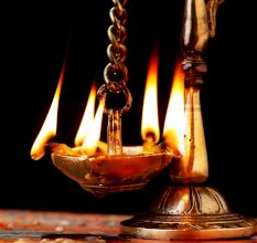 Indian Brass Parrot Hanging Diya Oil Lamp