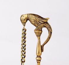 Indian Brass Parrot Hanging Diya Oil Lamp