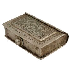 Unique Book Shaped White Metal Multi Storage Box