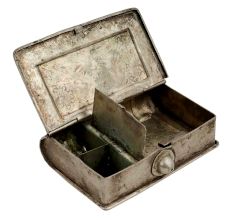 Unique Book Shaped White Metal Multi Storage Box