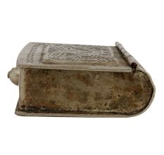 Unique Book Shaped White Metal Multi Storage Box