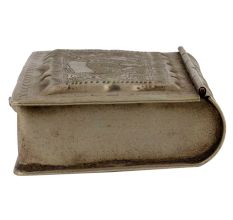 Floral Design Multi Storage Box In White Metal