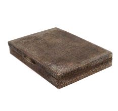 Brass Floral Engraved Cigarette Case With Gift Box