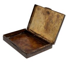 Brass Floral Engraved Cigarette Case With Gift Box