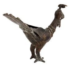 Pure Brass Peacock Figurine In Antique Finish
