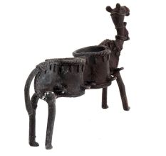 Brass Long Camel Statue With Two Candle Holders