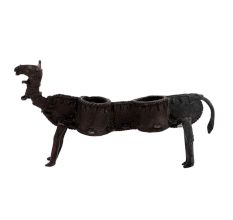 Brass Long Camel Statue With Two Candle Holders