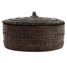 Round Brass Jali Design Jewelry Box