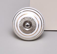White Golden Line Knob