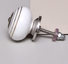 White Golden Line Knob