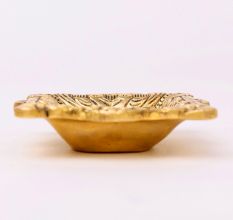 Brass Bird Puja Wick Oil Lamp For Mandir Decoration