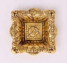 Brass Bird Puja Wick Oil Lamp For Mandir Decoration