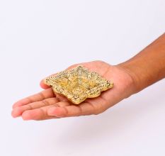 Brass Bird Puja Wick Oil Lamp For Mandir Decoration