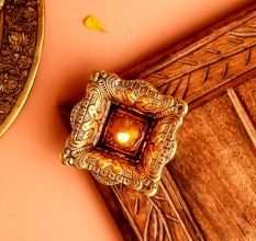 Brass Bird Puja Wick Oil Lamp For Mandir Decoration