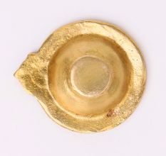 Brass Flower Engraved Diya Oil Lamp