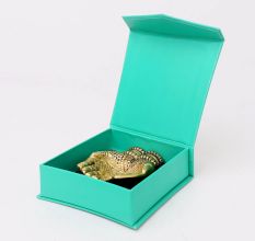 Engraved Design Two Hands Brass Diya Oil Lamp